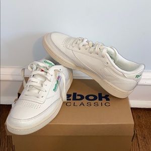 White Reebok lifestyle sneakers